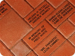 Engraved Brick Pavers