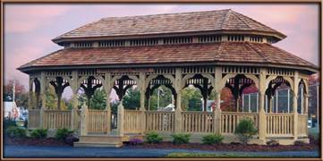 The Timber Deluxe Gazebo providing a huge pavilion for a local park