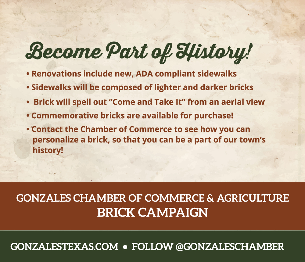 Gonzales Chamber of Commerce & Agriculture Gonzales Chamber of Commerce- Brick Campaign