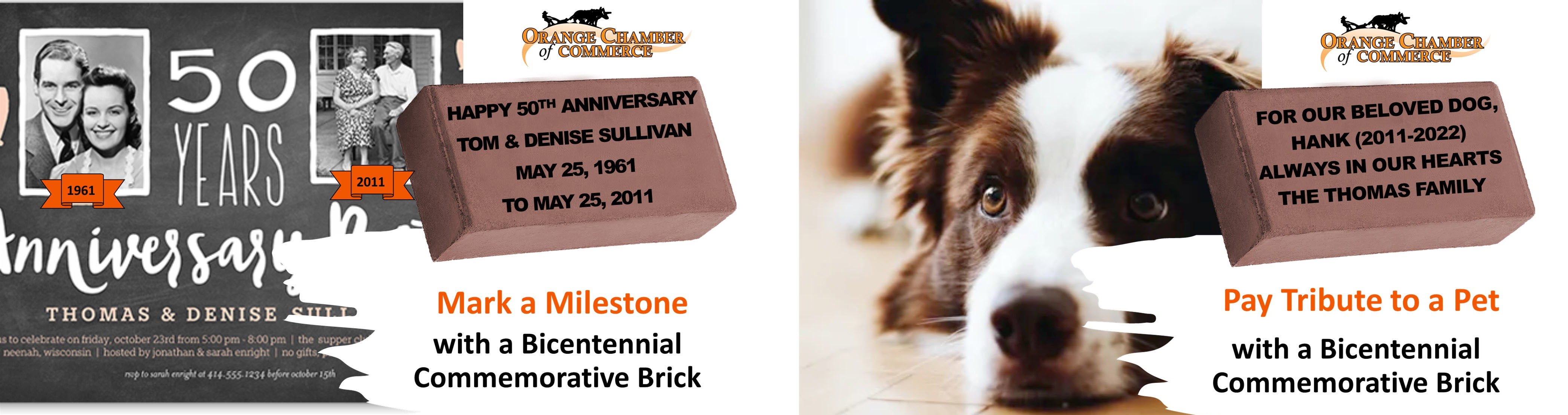 Orange Chamber of Commerce Bicentennial Bricks Order Page
