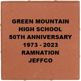 Green Mountain High School Foundation GMHS 50th Anniversary Brick Walk