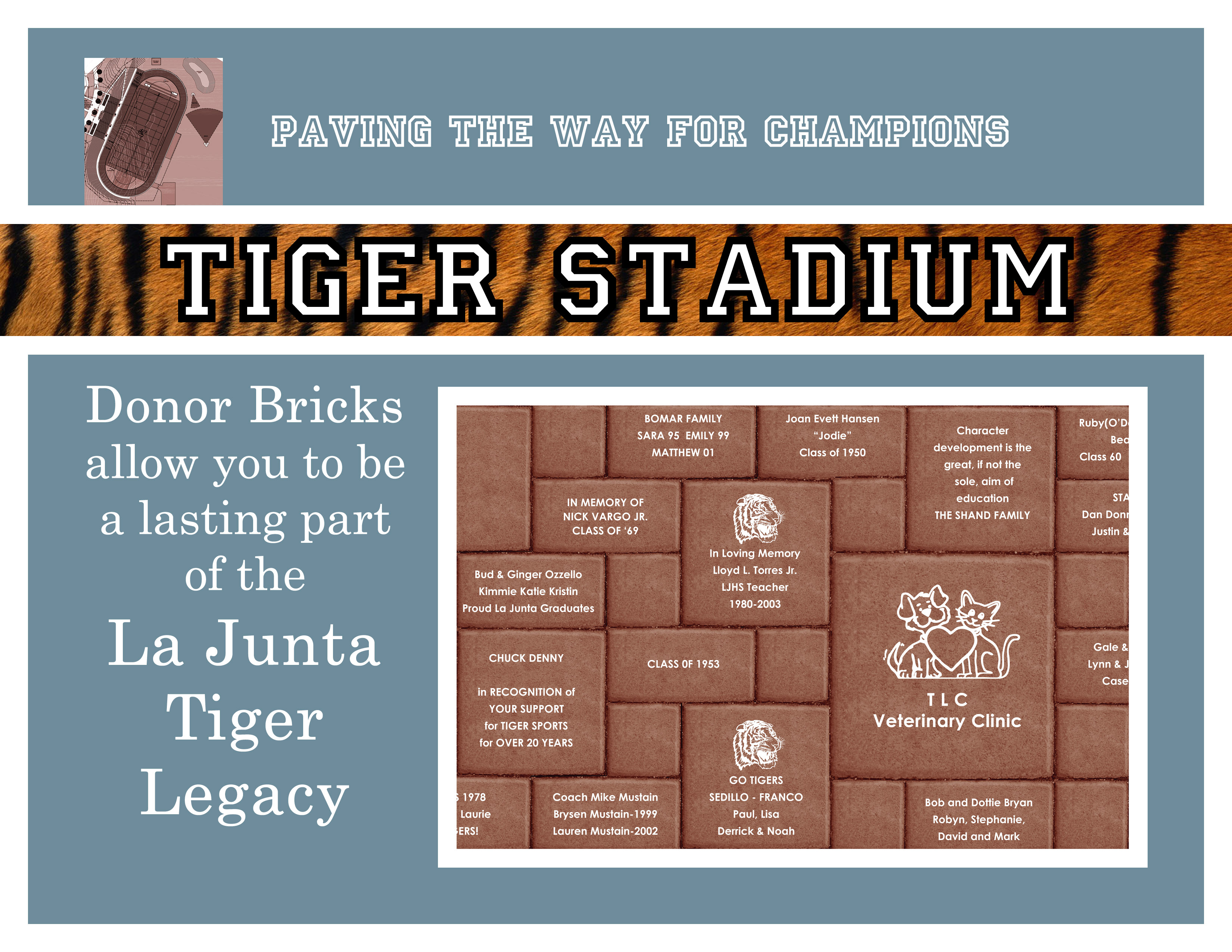 La Junta Jr/Sr High School Tiger Stadium Walkway