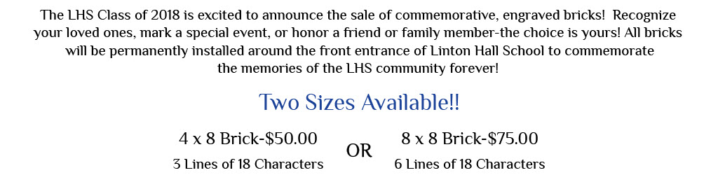 Linton Hall School Commemorative Brick Sale