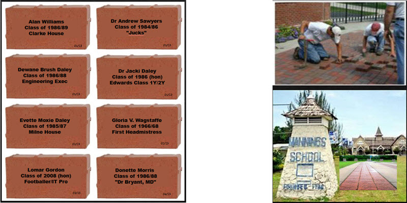 Manning's School Brick Walk-of-Fame Fundraiser