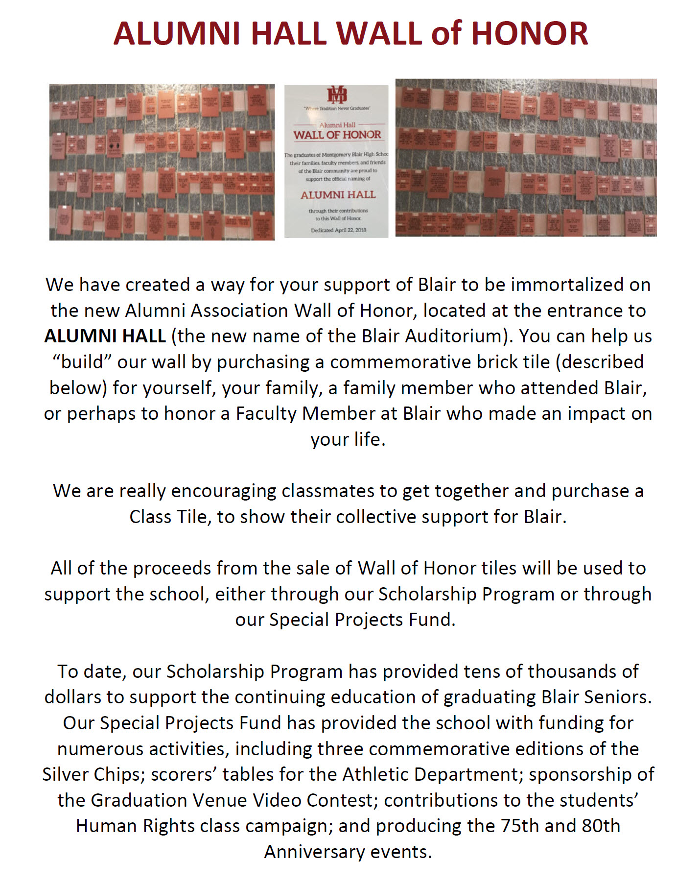 Montgomery Blair High School Alumni Association