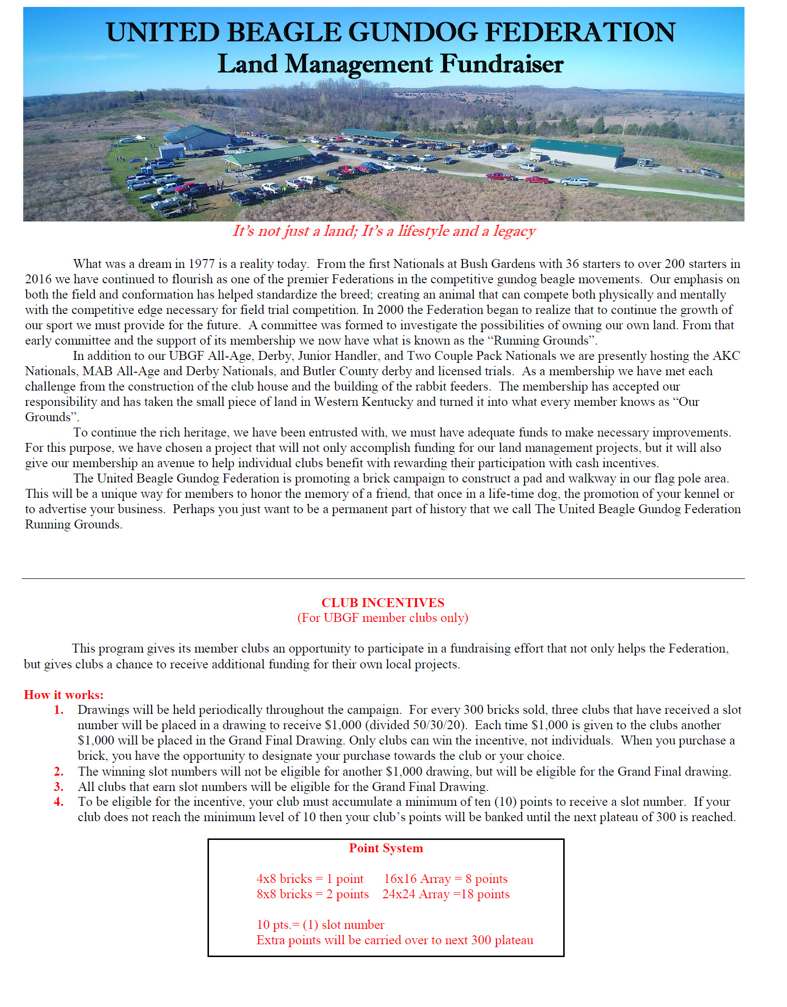 United Beagle Gundog Federation Land Management Fundraiser