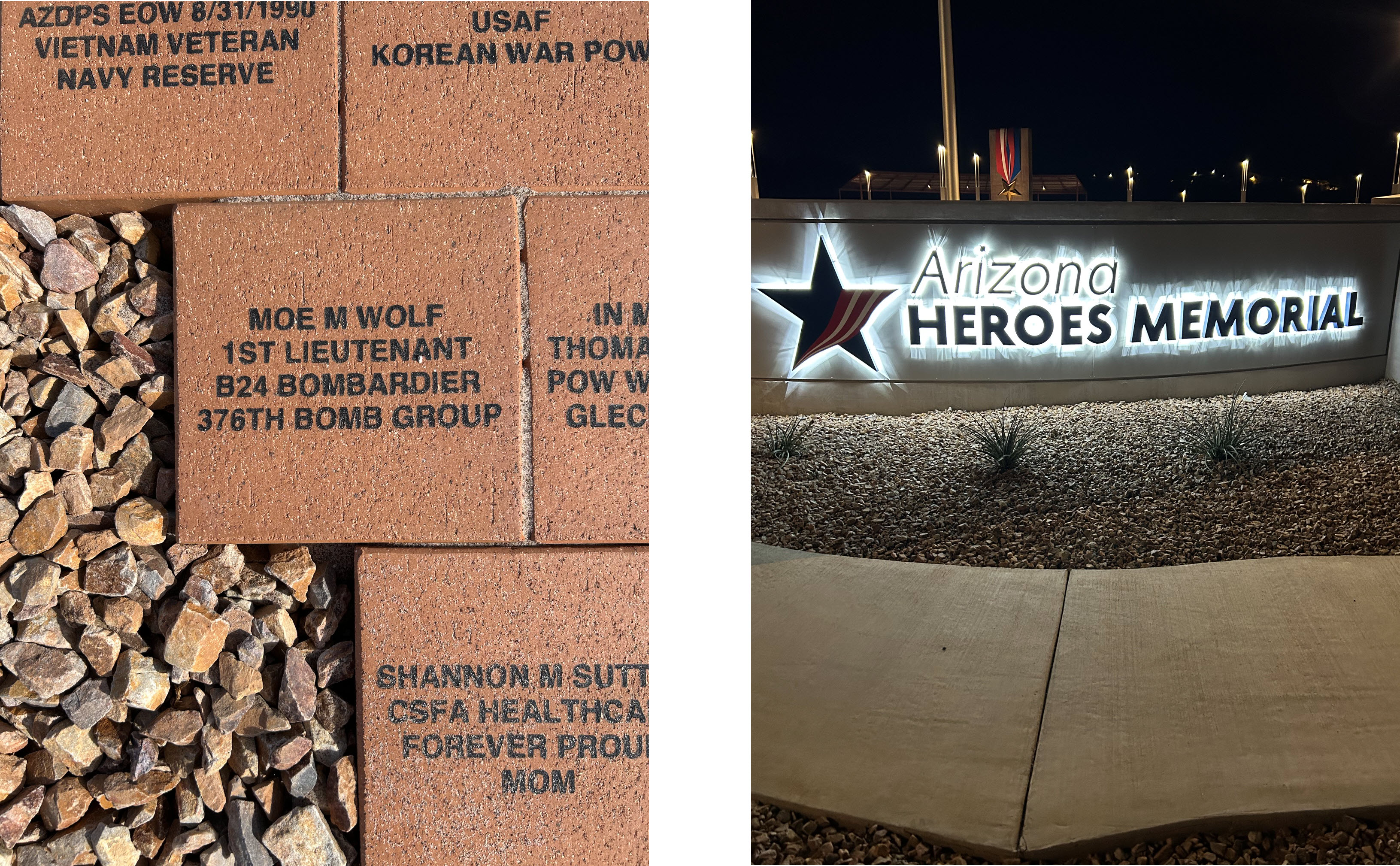 Arizona Heroes Memorial "Buy your forever brick for your hero today".