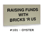 Oyster engraved light green brick