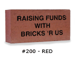 Standard engraved red brick