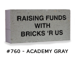 Standard engraved academy gray brick