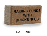 Icons engraved tan brick