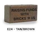 Icons engraved tan brown brick