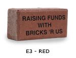 Icons engraved red brick