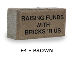 Icons engraved brown brick