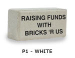 Icons engraved white brick