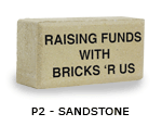 Icons engraved sandstone brick