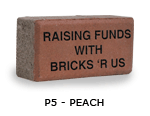 Icons engraved peach brick