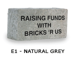 Grey engraved brick