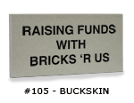 Quarry buckskin engraved brick