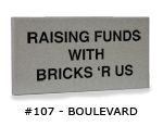 Quarry boulevard engraved gray brick