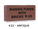 Finished engraved antique brick