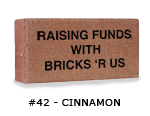 Finished engraved cinnamon brick