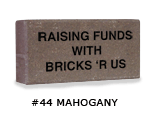 Finished engraved mahogany brick