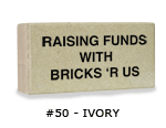 Finished engraved ivory brick