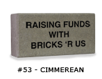 Finished engraved cimmerean brick