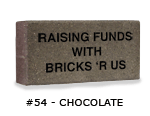 Finished engraved chocolate brick