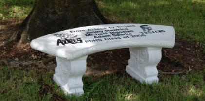 Curved Concrete Bench