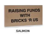 salmon engraved light brown brick