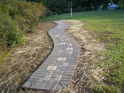 Memorial engraved brick trail