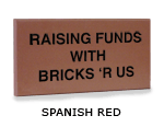 Spanish red engraved brick