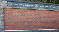 Engraved wall of veterans