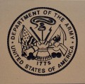 Engraved department of the army logo brick