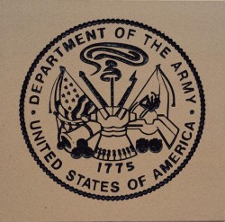 Engraved department of the army logo brick