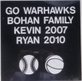 Engraved bohan family logo brick