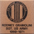 Engraved rodney gramolini logo brick