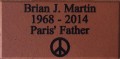 Engraved brian j martin logo brick