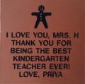 Engraved priya logo brick