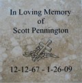 Engraved scott pennington logo brick