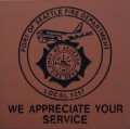 Engraved port of seattle fire department logo brick