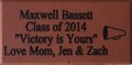 Engraved maxwell bassett logo brick