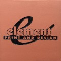 Engraved element print and design logo brick