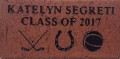 Engraved katelyn segreti logo brick