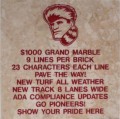Engraved pioneers logo brick