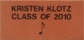 Engraved kristen klotz logo design