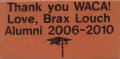 Engraved brax louch logo brick