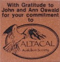 Engraved altacal audubon society logo brick